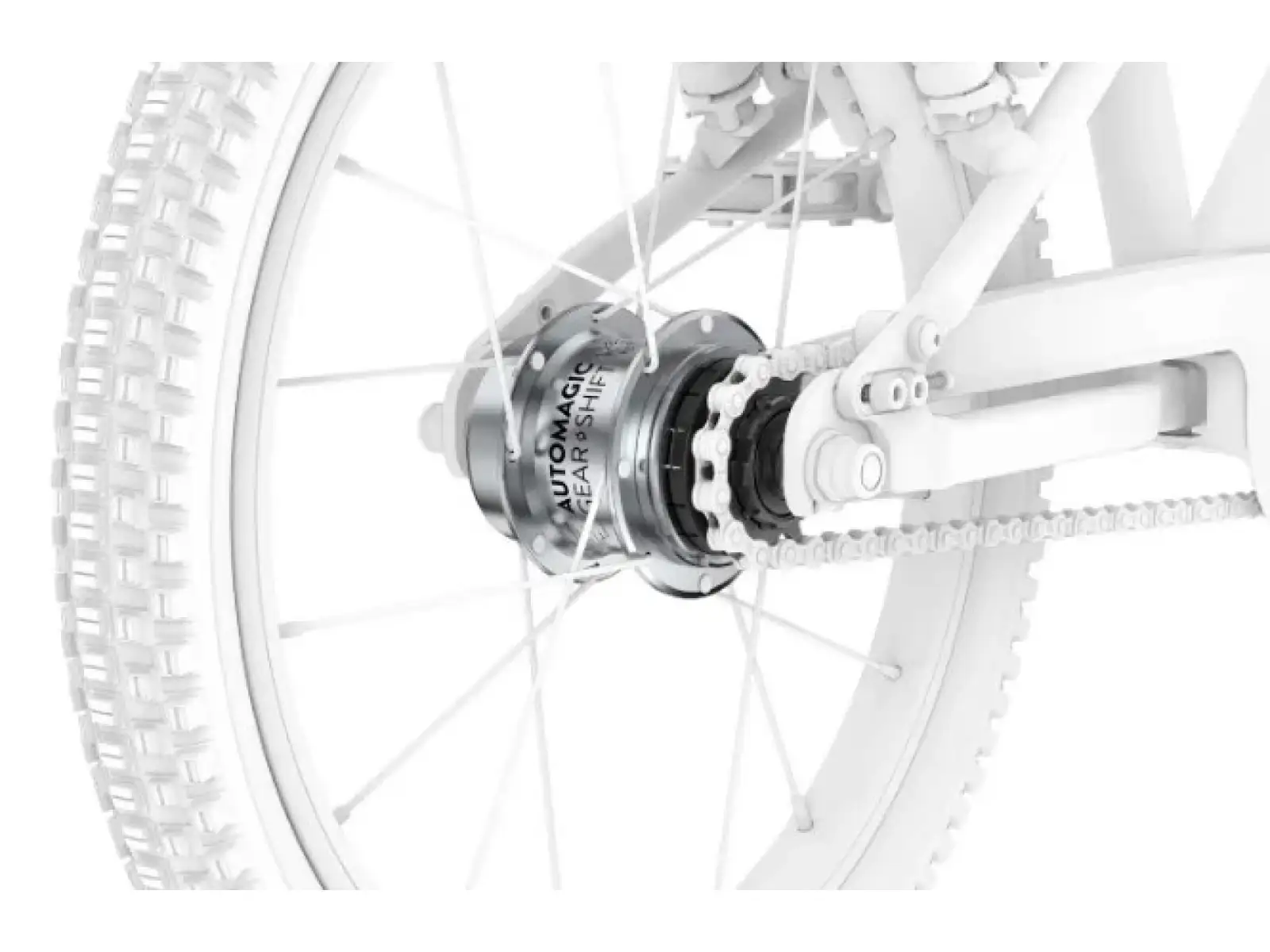 Woom 3 Lizard Lime Automagic 16" detský bicykel