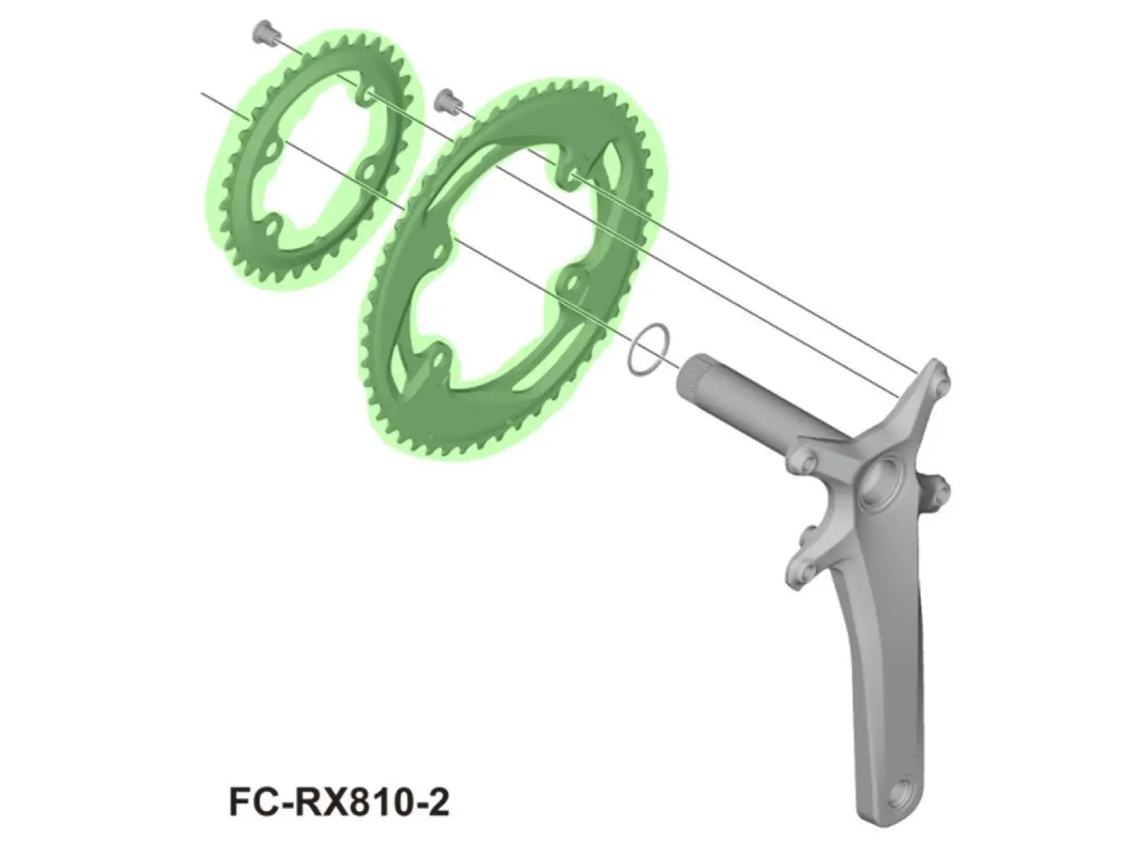 Shimano GRX FC-RX810-2 prevodník 31 zubov
