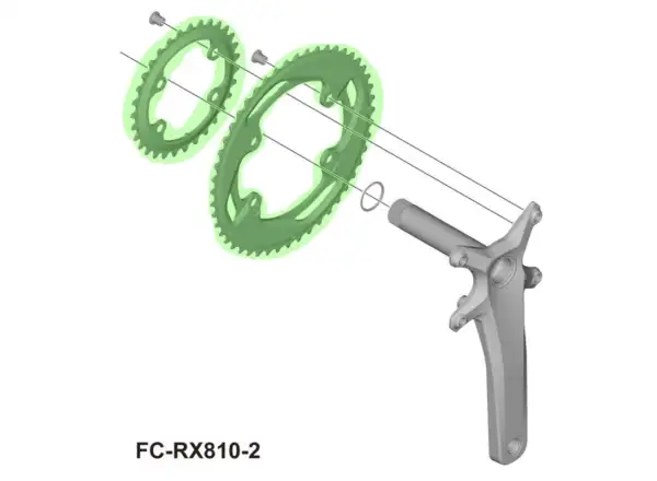 Shimano GRX FC-RX810-2 prevodník 31 zubov