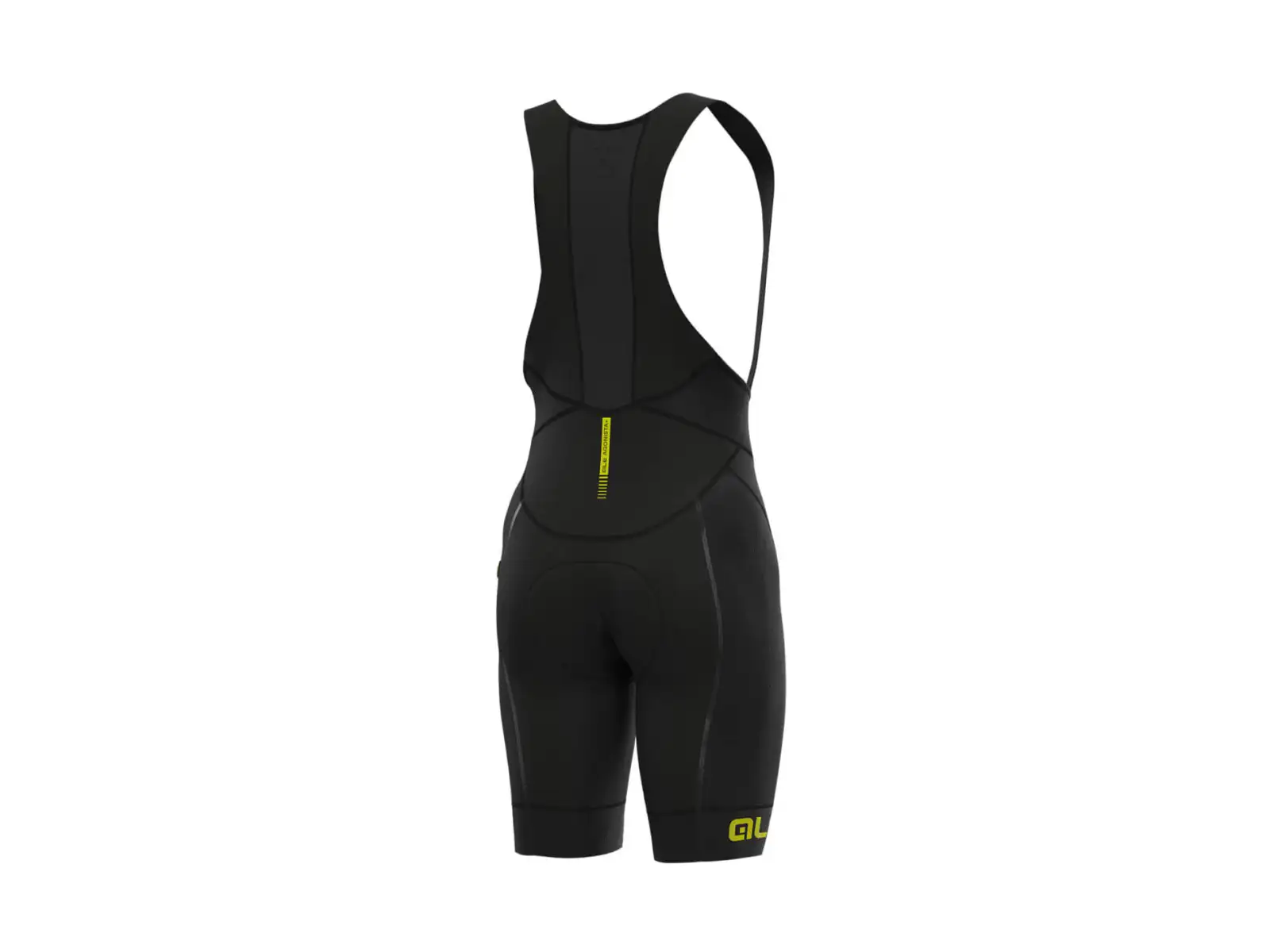 Alé R-EV1 Agonista Plus pánske kraťasy s vložkou a trakmi black/fluo yellow