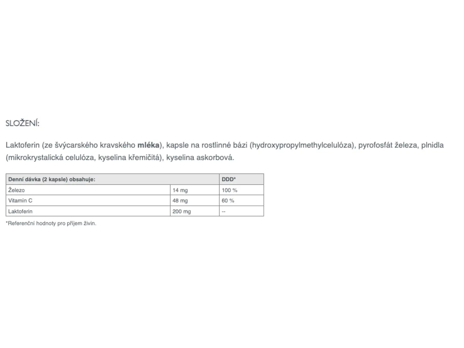 Sponser Lactoferrin doplnenie železa