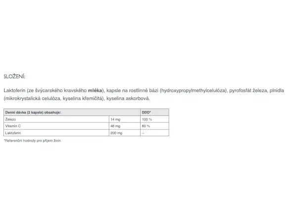 Sponser Lactoferrin doplnenie železa