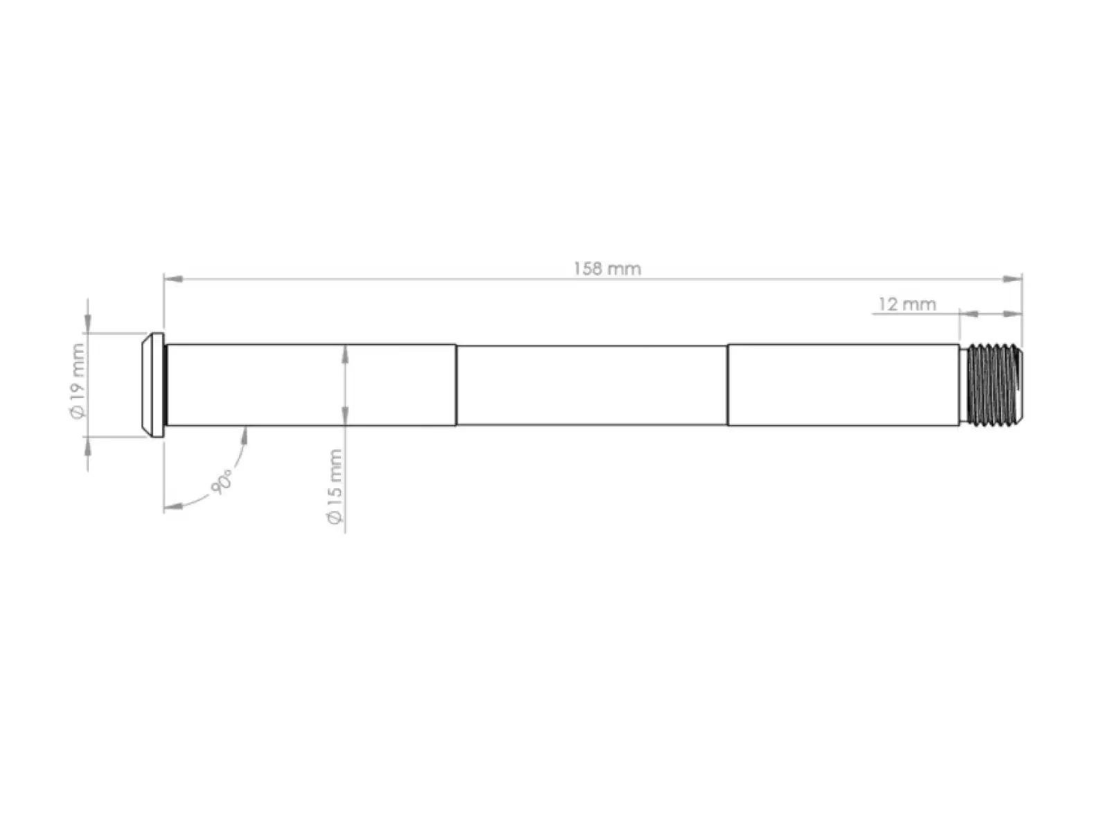 Burgtec Rockshox predná pevná os 15x110 mm Boost bronz