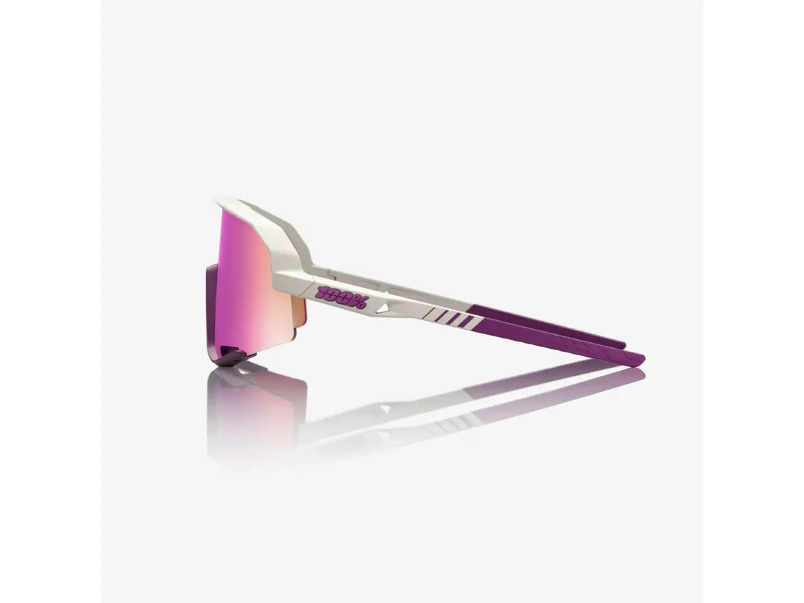 100% Slendale slnečné okuliare Matte Chalk/Purple Multilayer Mirror Lens