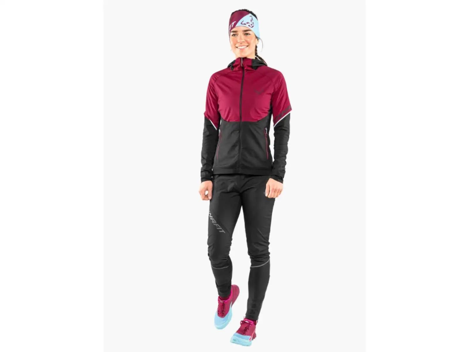 Dynafit Alpine Hybrid dámske bežecké nohavice Black Out/Magnet
