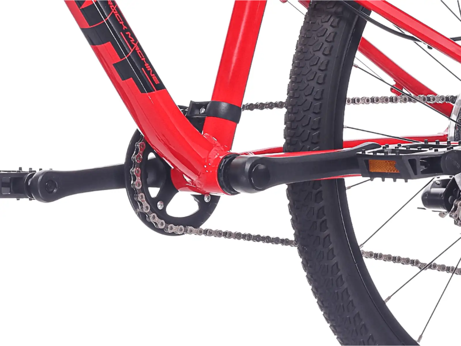 Rock Machine RIFF Tr 24 detský bicykel Gloss Fire Red