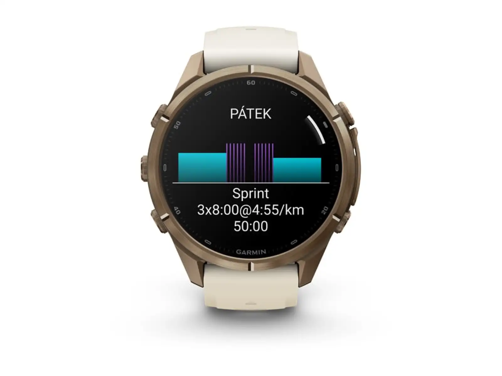 Garmin fenix 9 Pro inReach 43 mm inteligentné hodinky Autumn gold titanium/Cream/french gray