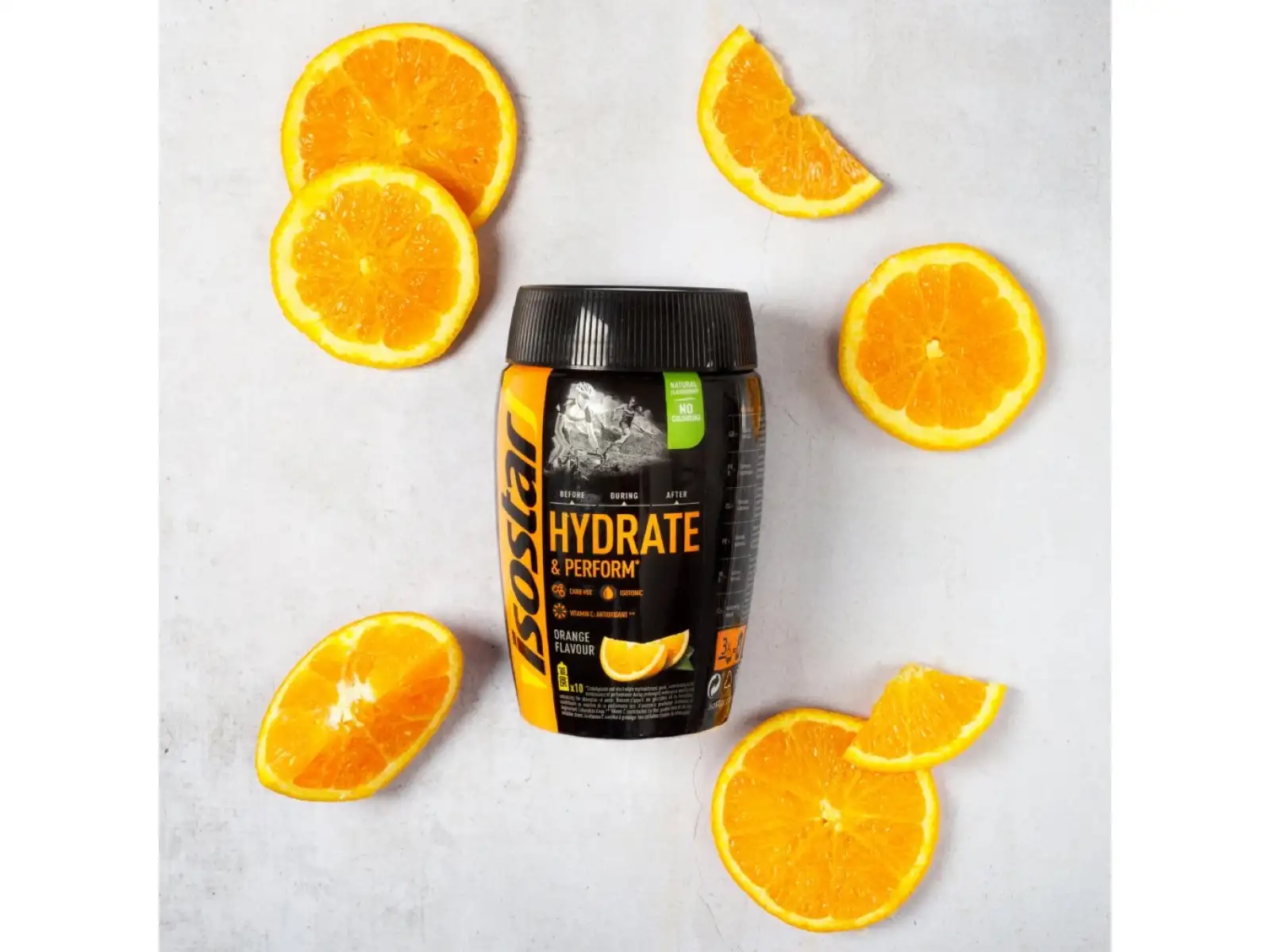 Isostar Hydrate & Perform iontový nápoj 400 g pomaranč