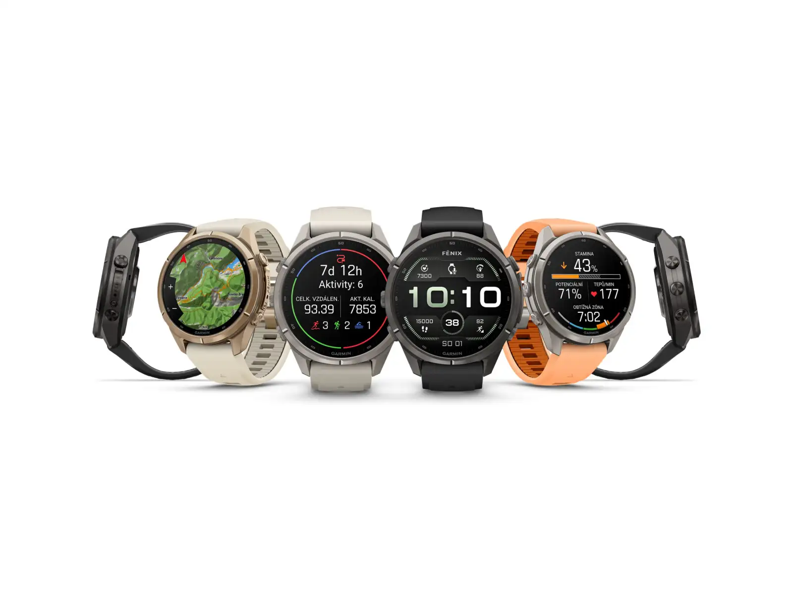 Garmin fenix 9 Pro inReach 43 mm inteligentné hodinky Autumn gold titanium/Cream/french gray