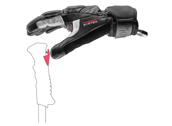 Leki Griffin Pro 3D zjazdové rukavice Black/White