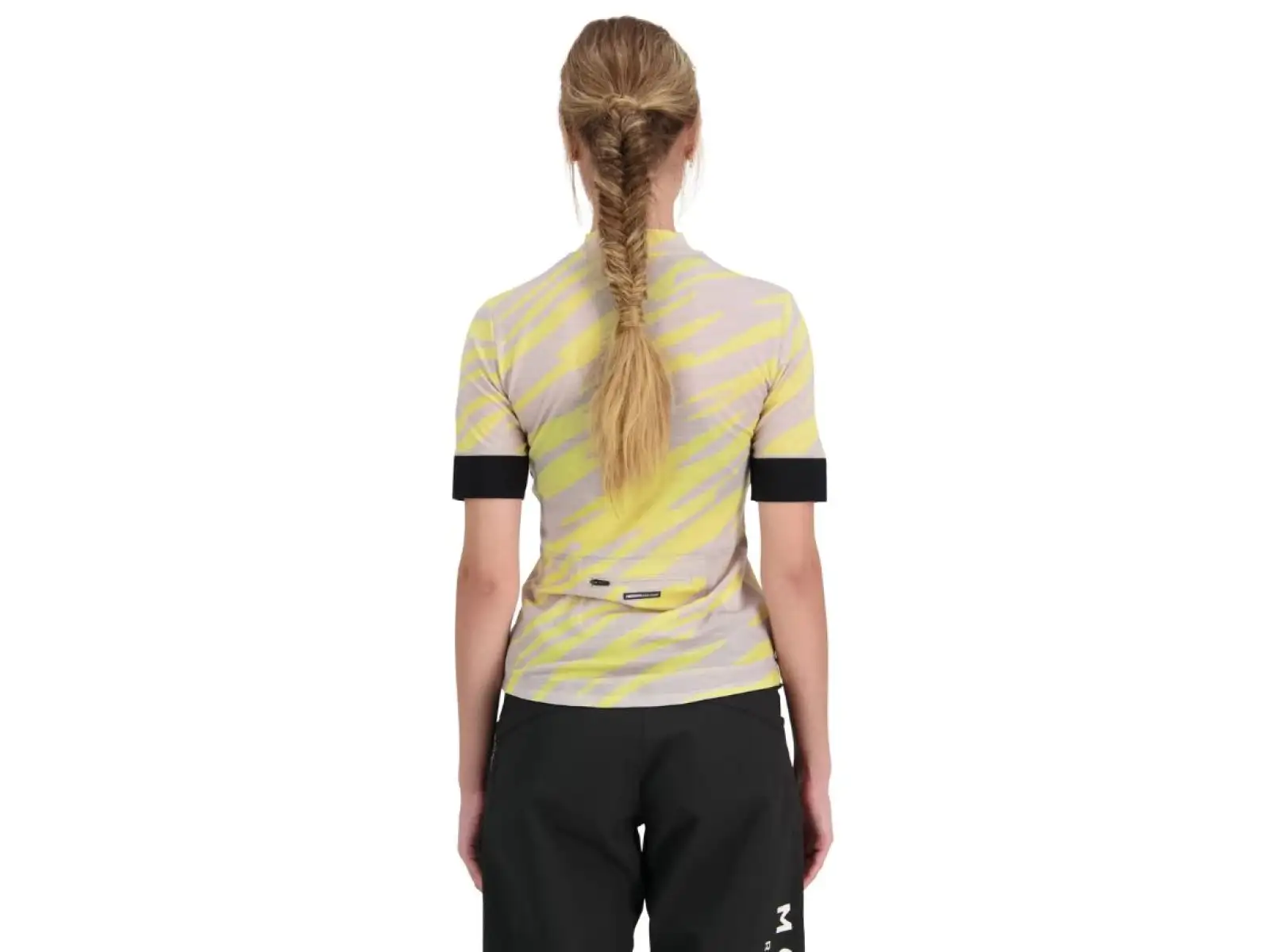 Mons Royal Cadence Half Zip WMNS Dámske tričko s krátkym rukávom Limelight Camo