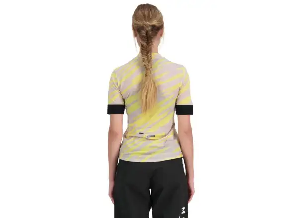 Mons Royal Cadence Half Zip WMNS Dámske tričko s krátkym rukávom Limelight Camo