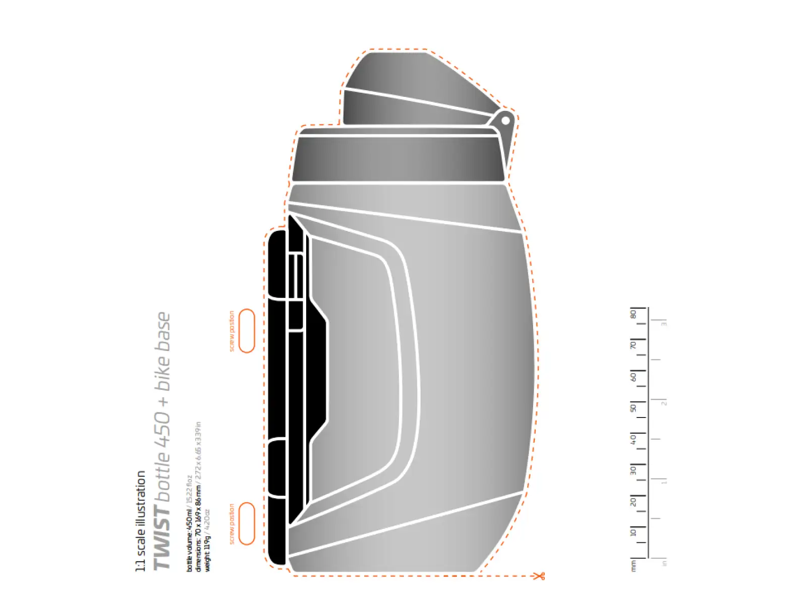 Fidlock Twist Set tmavá fľaša 450 ml