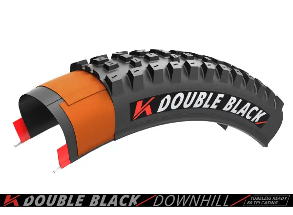 Kenda K-Series Double Black Downhill 60TPI K-1265 TR 27,5x2,40" MTB plášť kevlarový