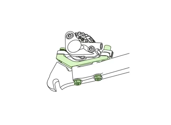 Shimano SM-MA-R160PDH adaptér zadný z Flat-Mount na Post Mount 160 mm