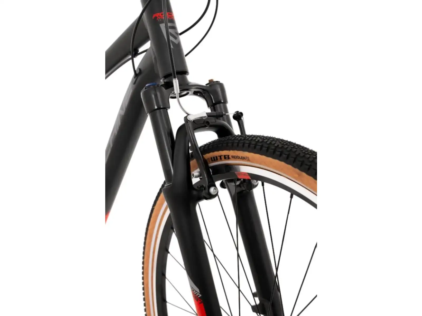 Rock Machine CrossRide 100 mat black/dark grey/brick red trekingový bicykel