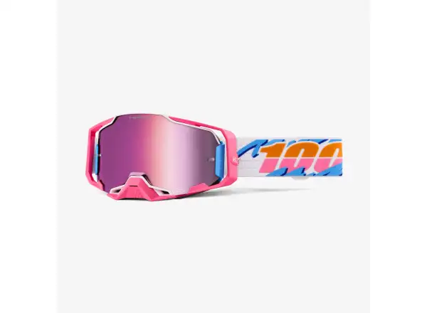 100% Armega zjazdové okuliare Lefreak/ HiPER Pink Mirror