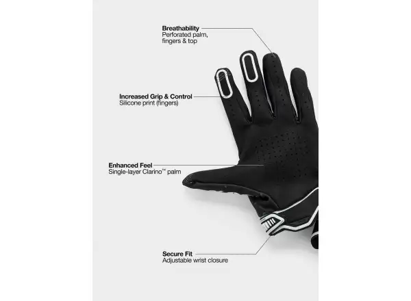 100% Ridefit pánske rukavice Black