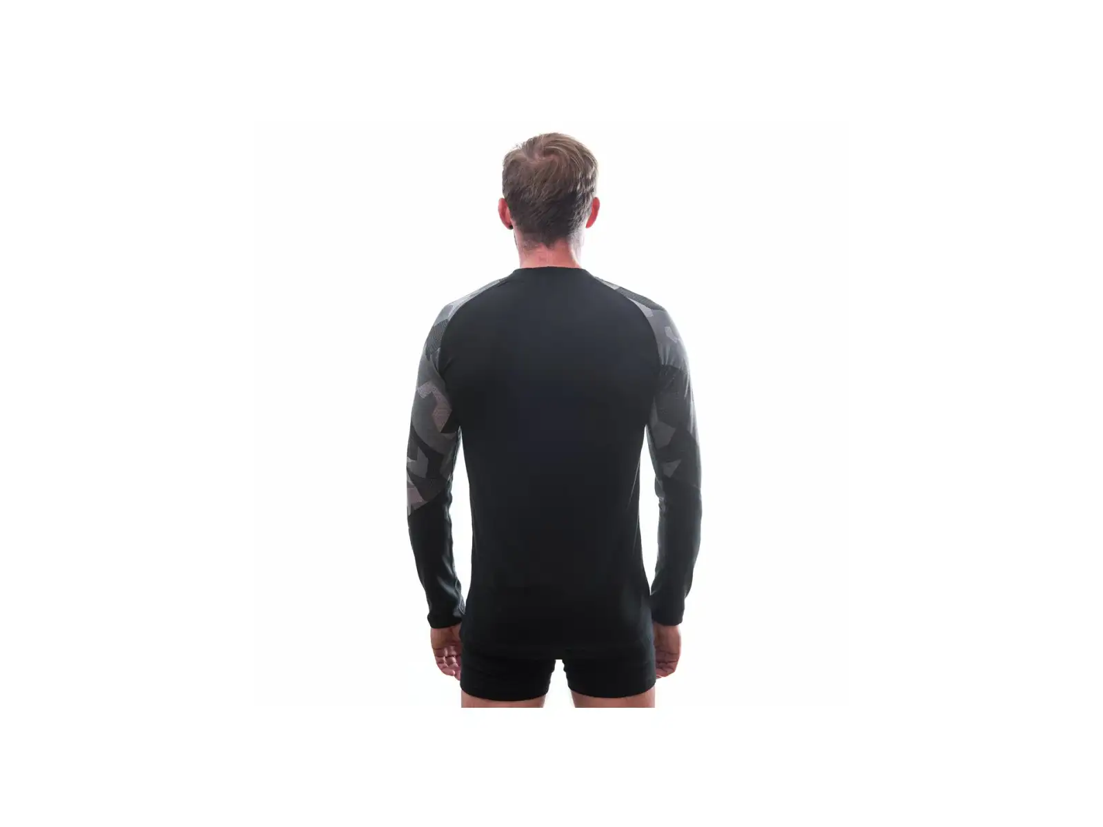 Sensor Merino Impress pánske termoprádlo dlhý rukáv čierna/Camo
