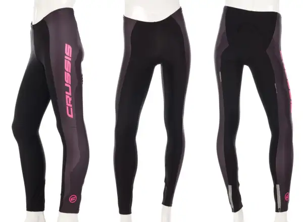 Dámske elastické nohavice Crussis black/pink