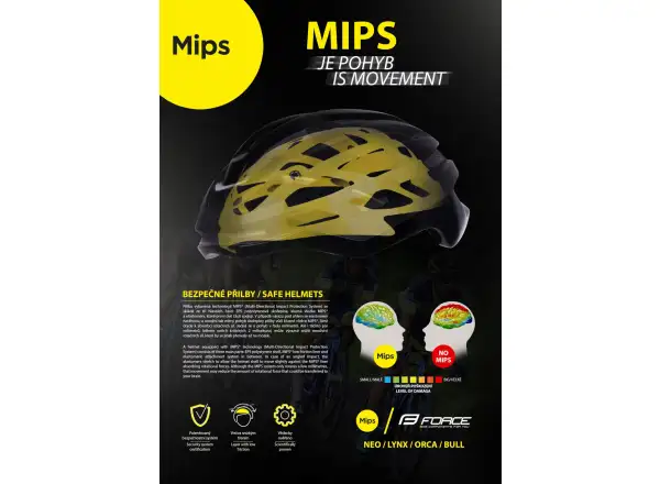 Force Bull Hue Mips cyklistická prilba biela/čierna