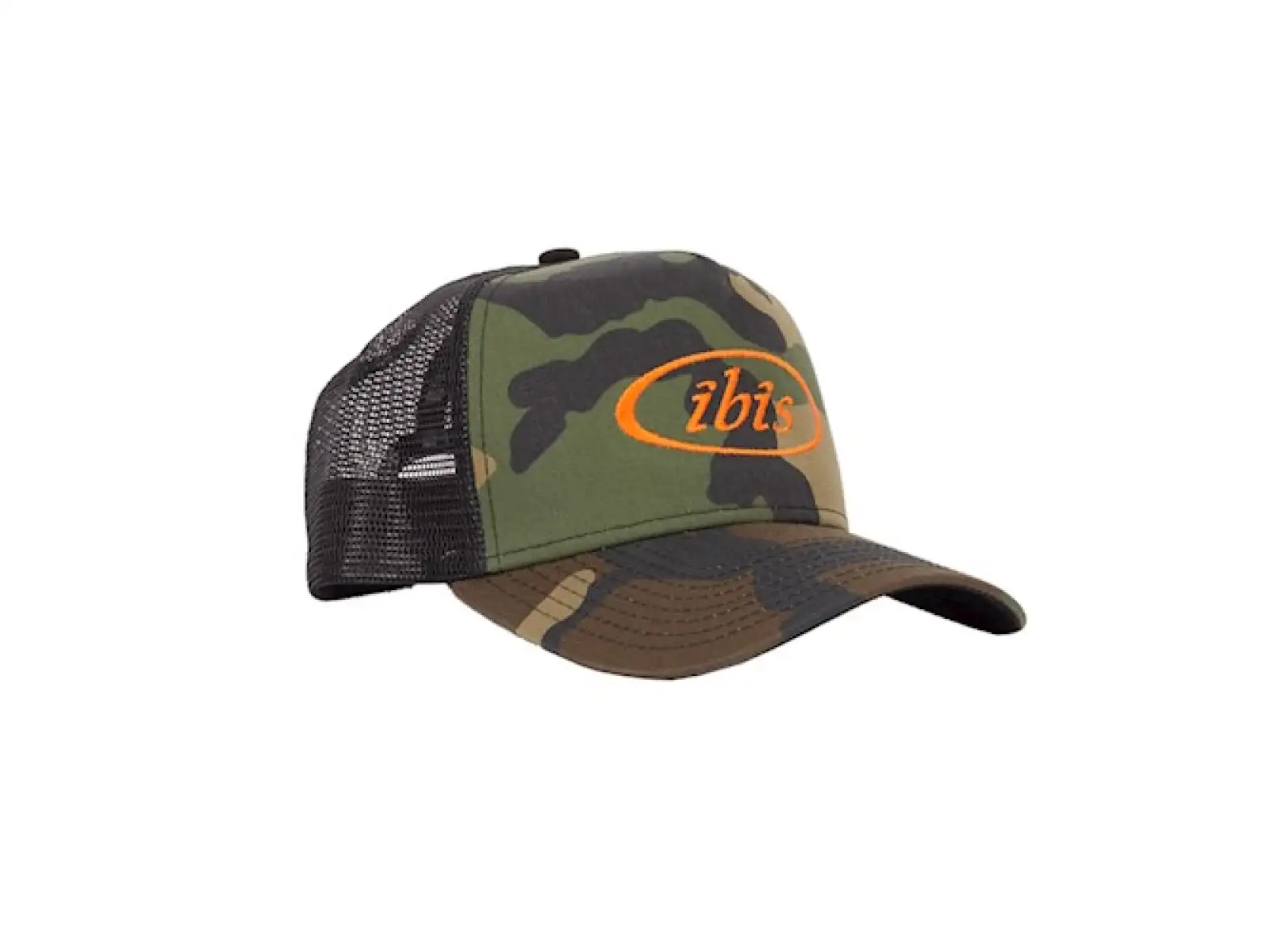 Ibis Trucker Cap Camo/Orange Logo