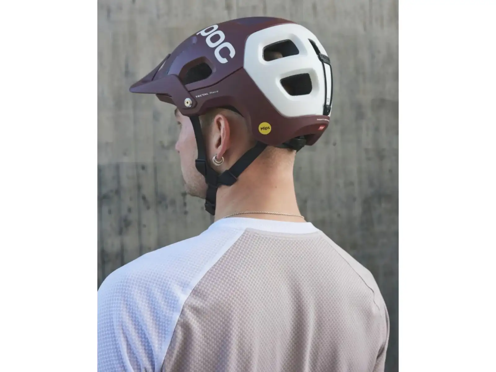 POC Tectal Race MIPS prilba Garnet Red/Hydrogen White Matt