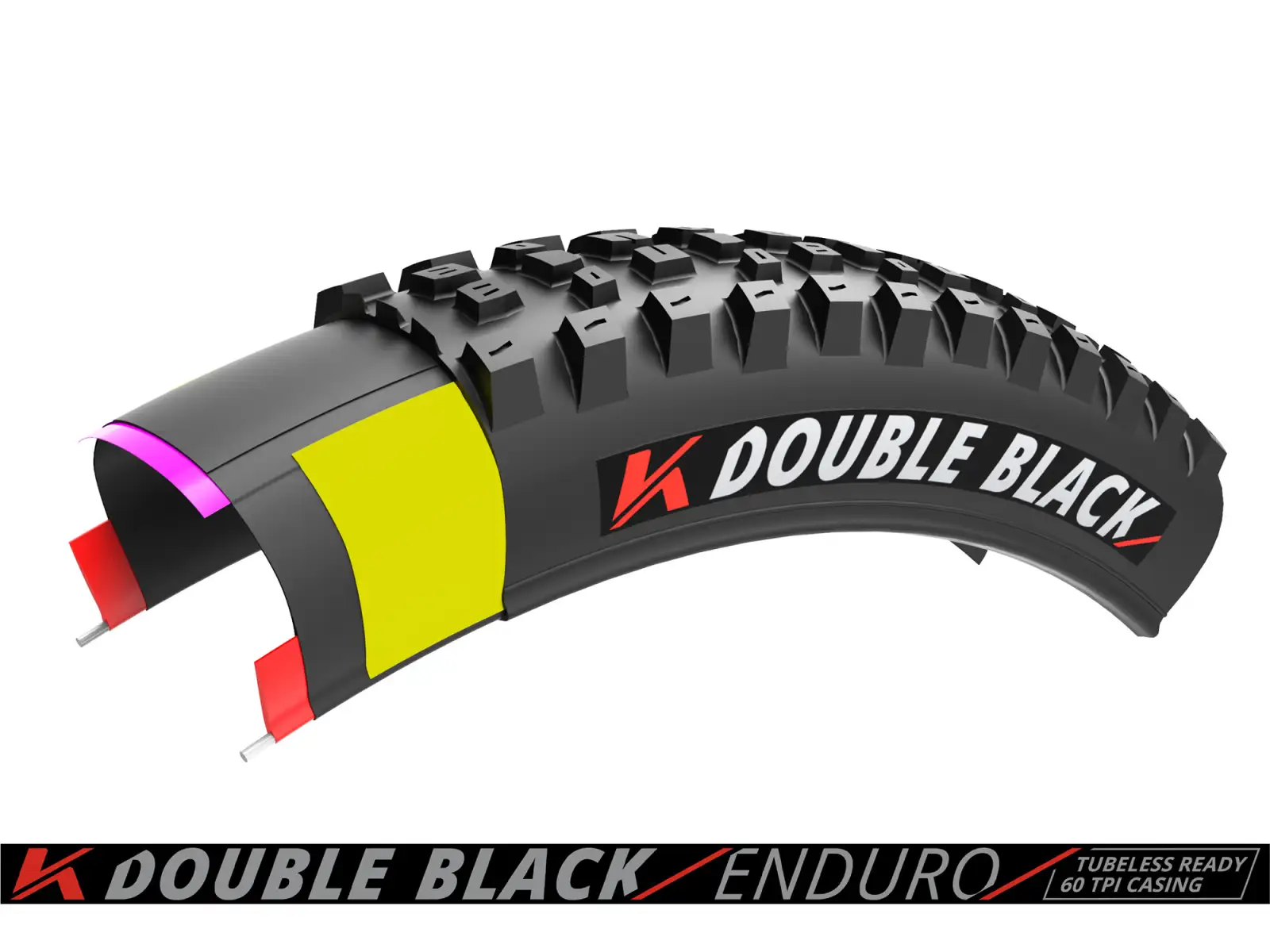Kenda K-Series Double Black Trail 60TPI K-1265 TR 27,5x2,40" MTB plášť kevlarový