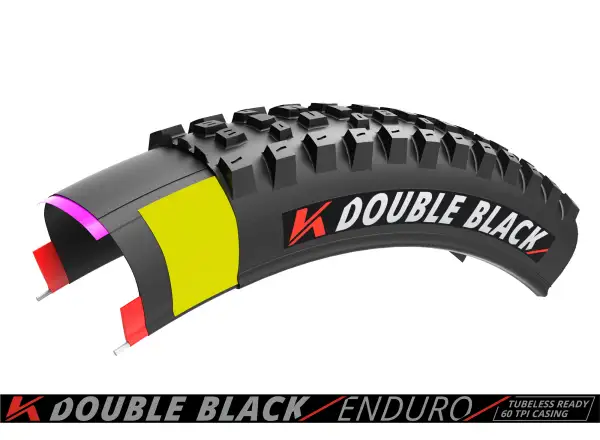 Kenda K-Series Double Black Trail 60TPI K-1265 TR 27,5x2,40" MTB plášť kevlarový