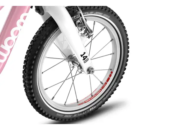 Woom GO 1 Plus detské odrážadlo 14" farba Powder Pink