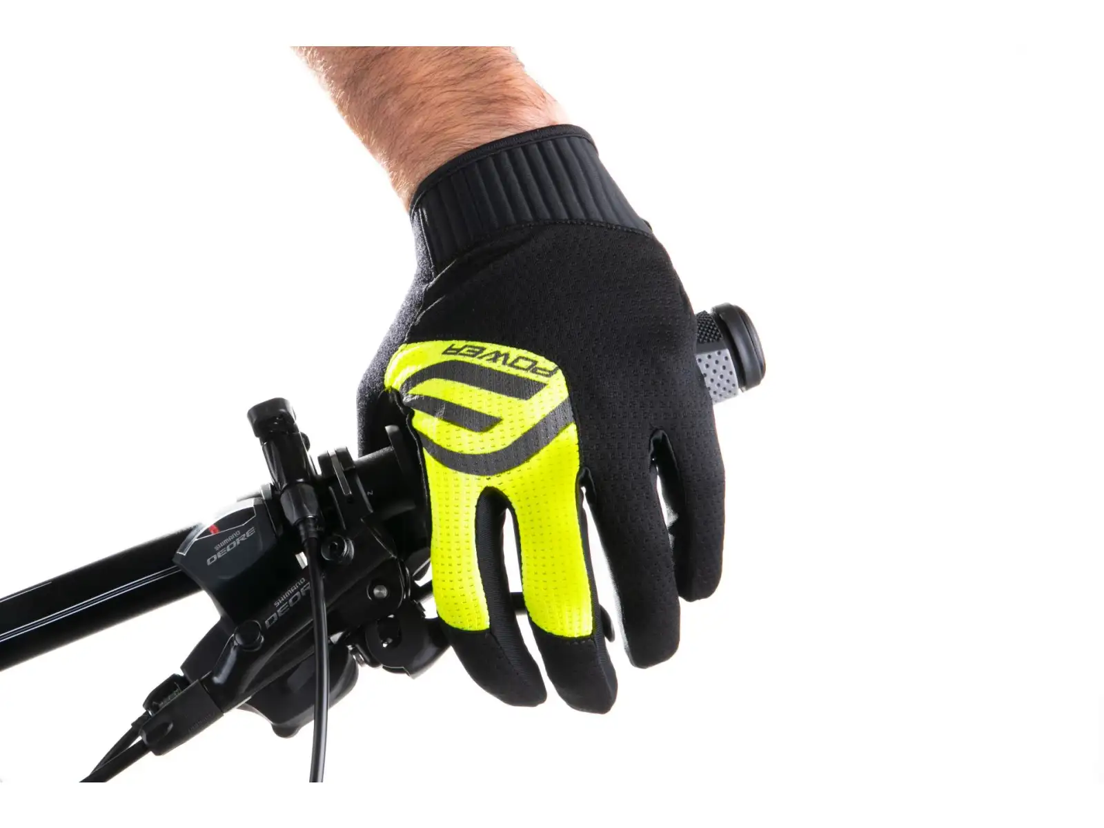 Force MTB Power rukavice čierna/fluo
