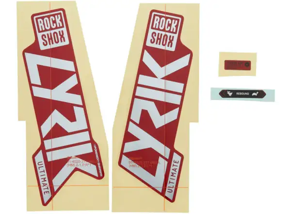 Rock Shox Nálepka Lyrik Ultimate 27,5"/29" Polárna fólia/ lesklá červená