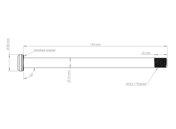 Burgtec Santa Cruz zadná pevná os 12x173,7 mm čierna