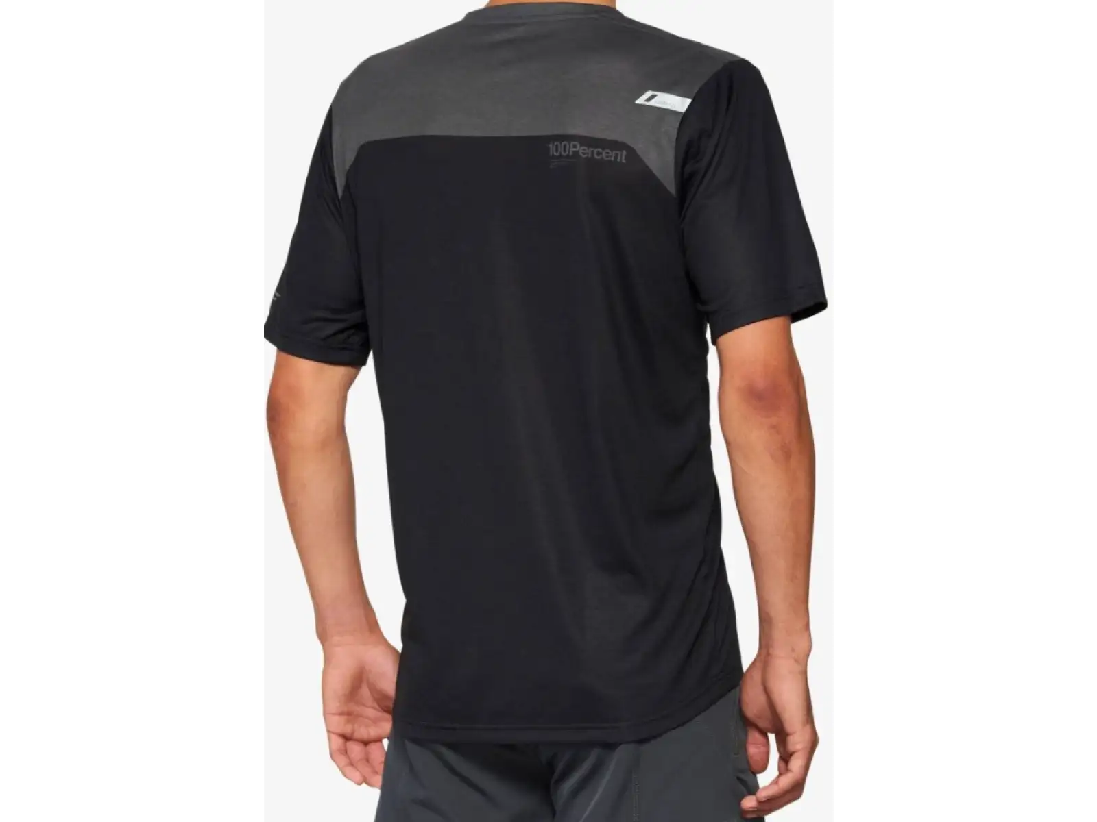 100% Airmatic pánsky dres s krátkym rukávom Black/Charcoal