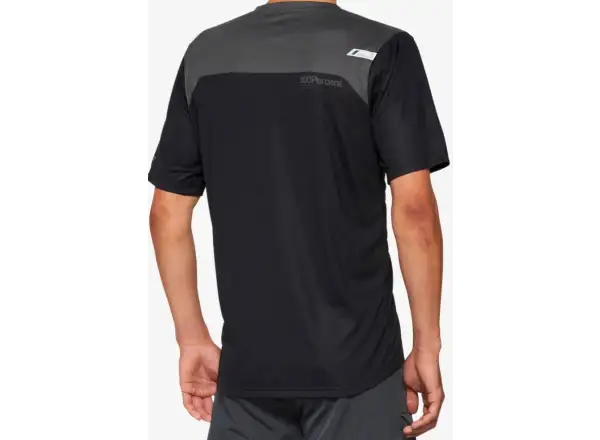 100% Airmatic pánsky dres s krátkym rukávom Black/Charcoal