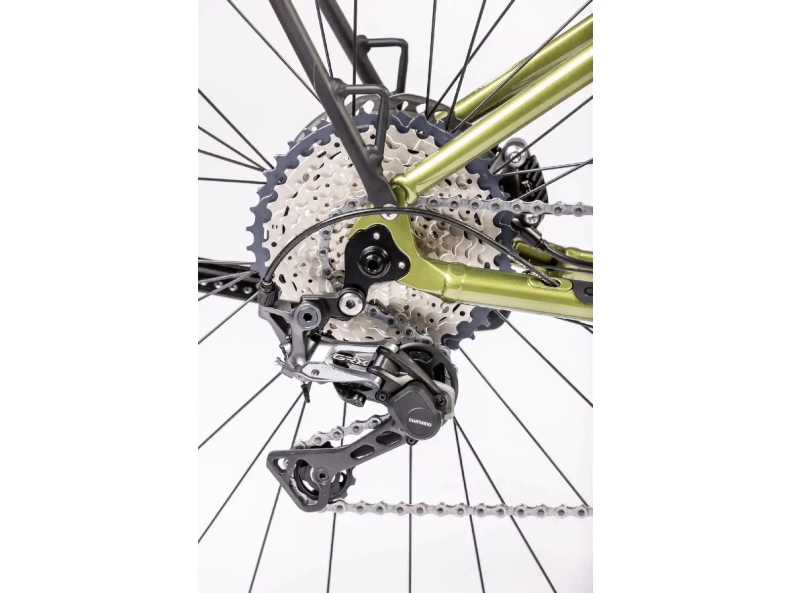 Rock Machine Gravelride e500 gravel elektrobicykel Matte Khaki/Black PREDVÁDZACIE