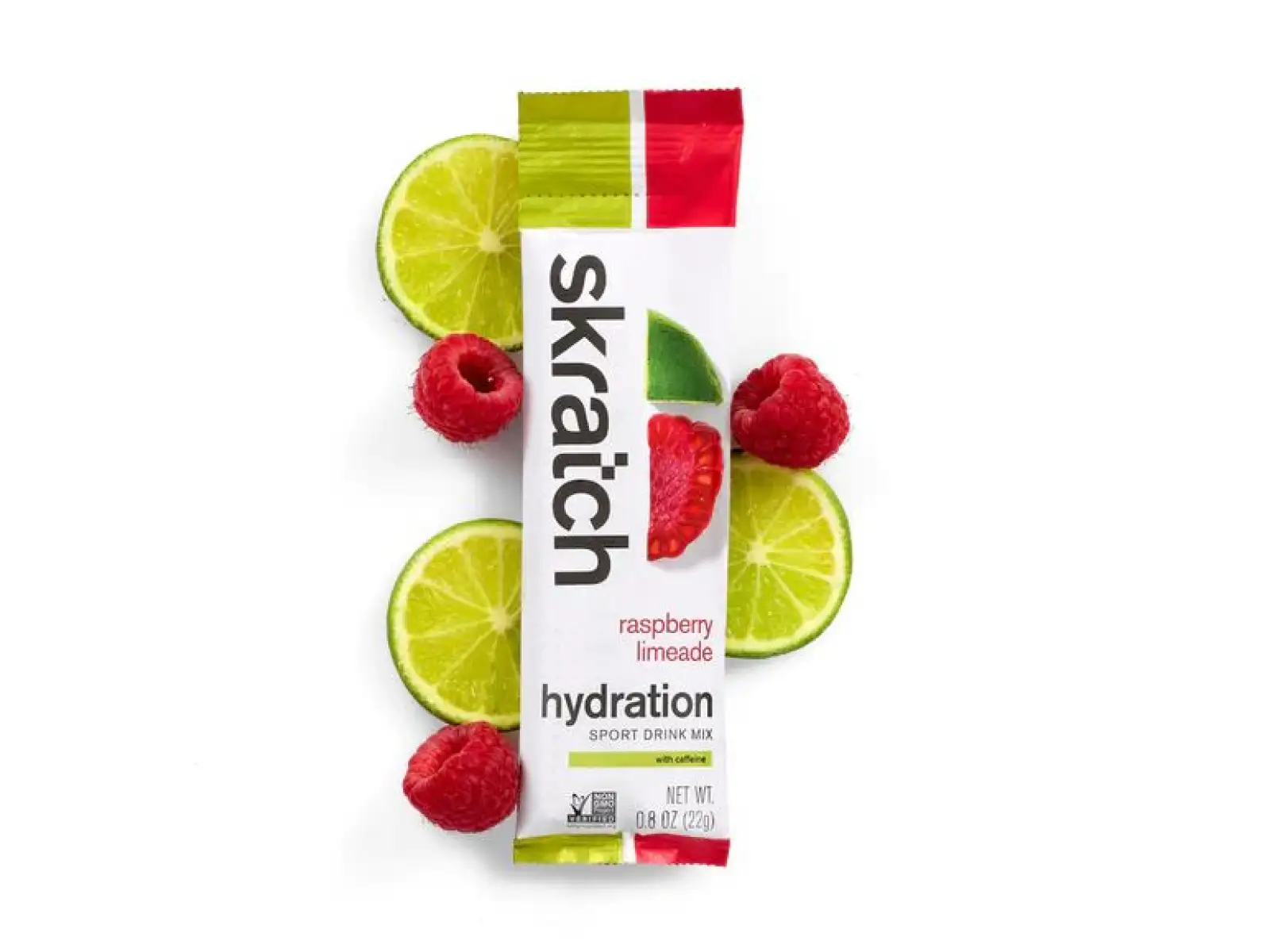 Skratch Labs Exercise Hydration Mix iontový nápoj 22 g malina/limetka + kofeín