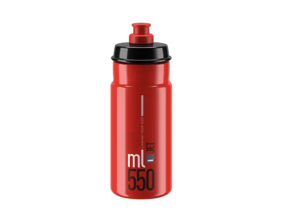 Fľaša Elite Jet 550 ml Červená/sivá Logo