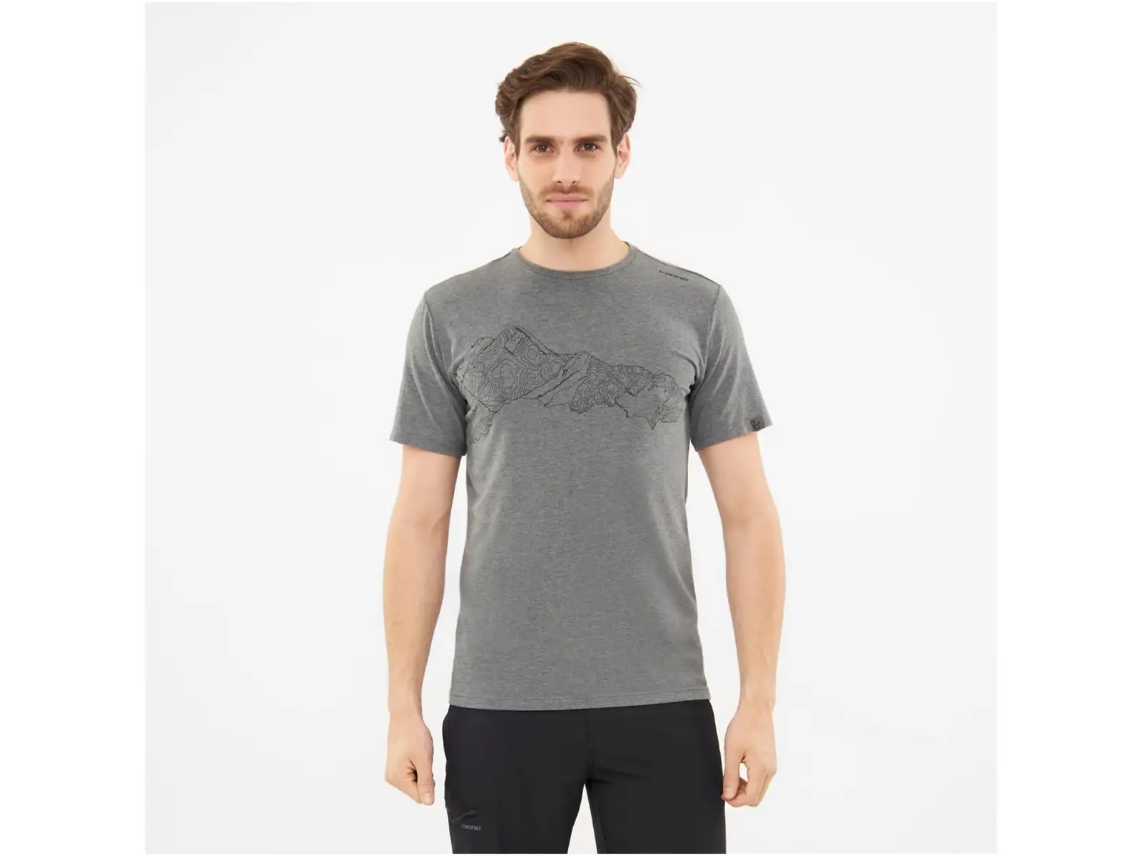 Viking Lako pánske tričko krátky rukáv dark grey
