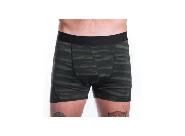 Sensor Merino Impress pánske trenírky čierna/Batik