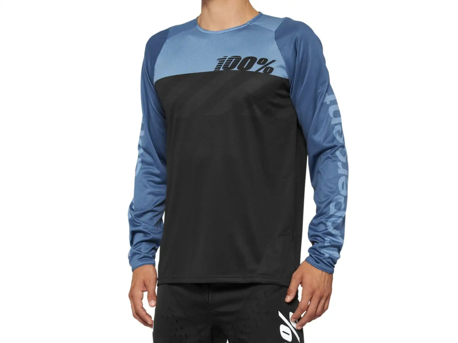 100% R-CORE pánsky dres dlhý rukáv Black/Slate Blue