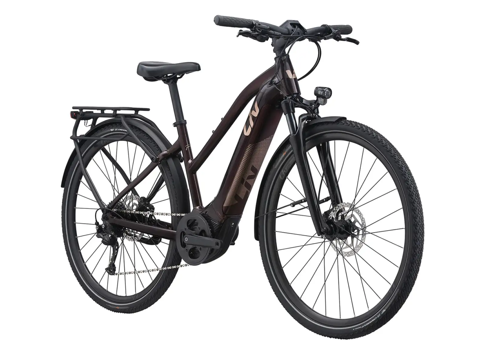 Trekingový elektrobicykel Liv Amiti E+2 rosewood