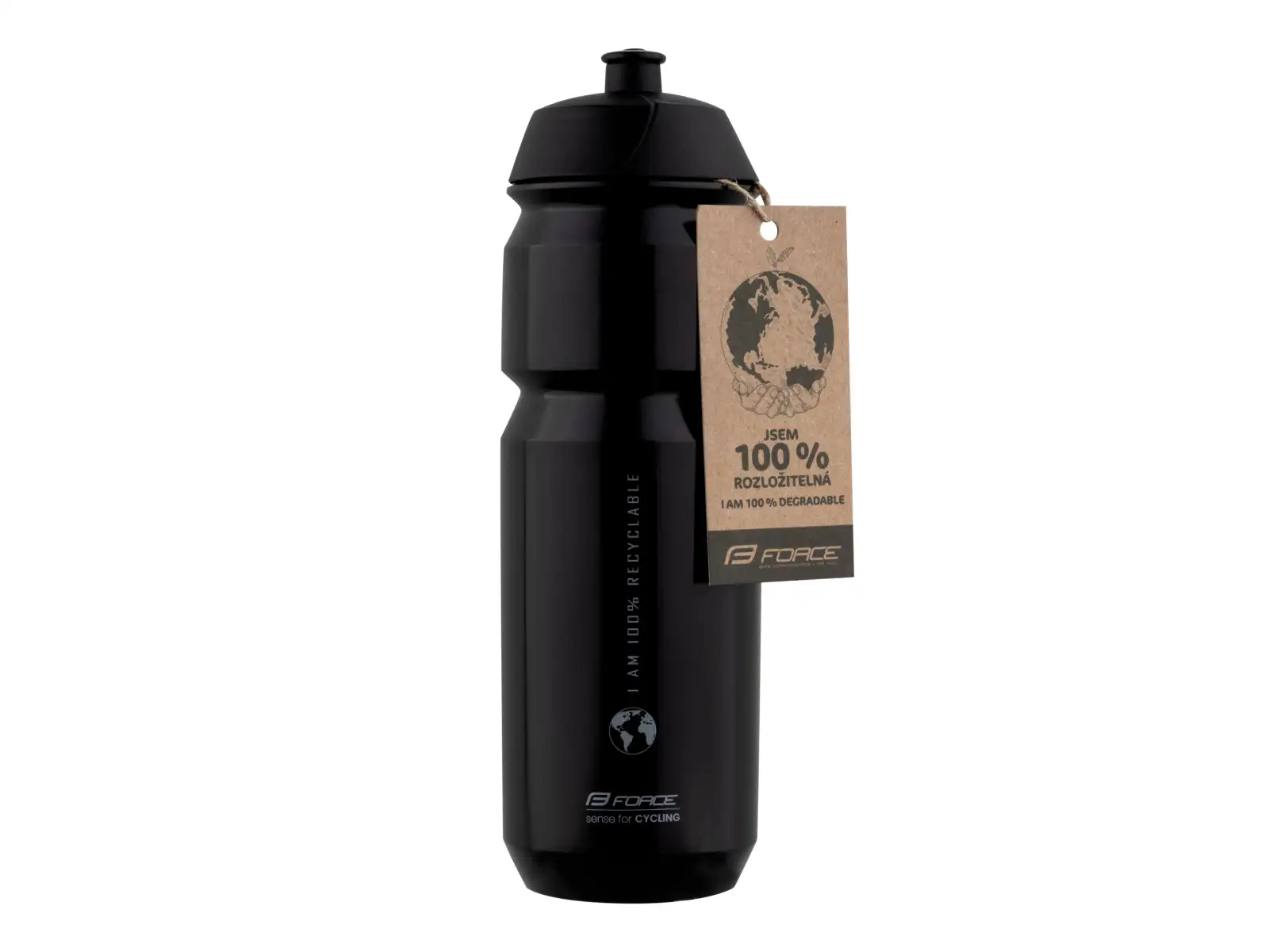 Force Bio Earth cyklistická fľaša 750 ml čierna/sivá