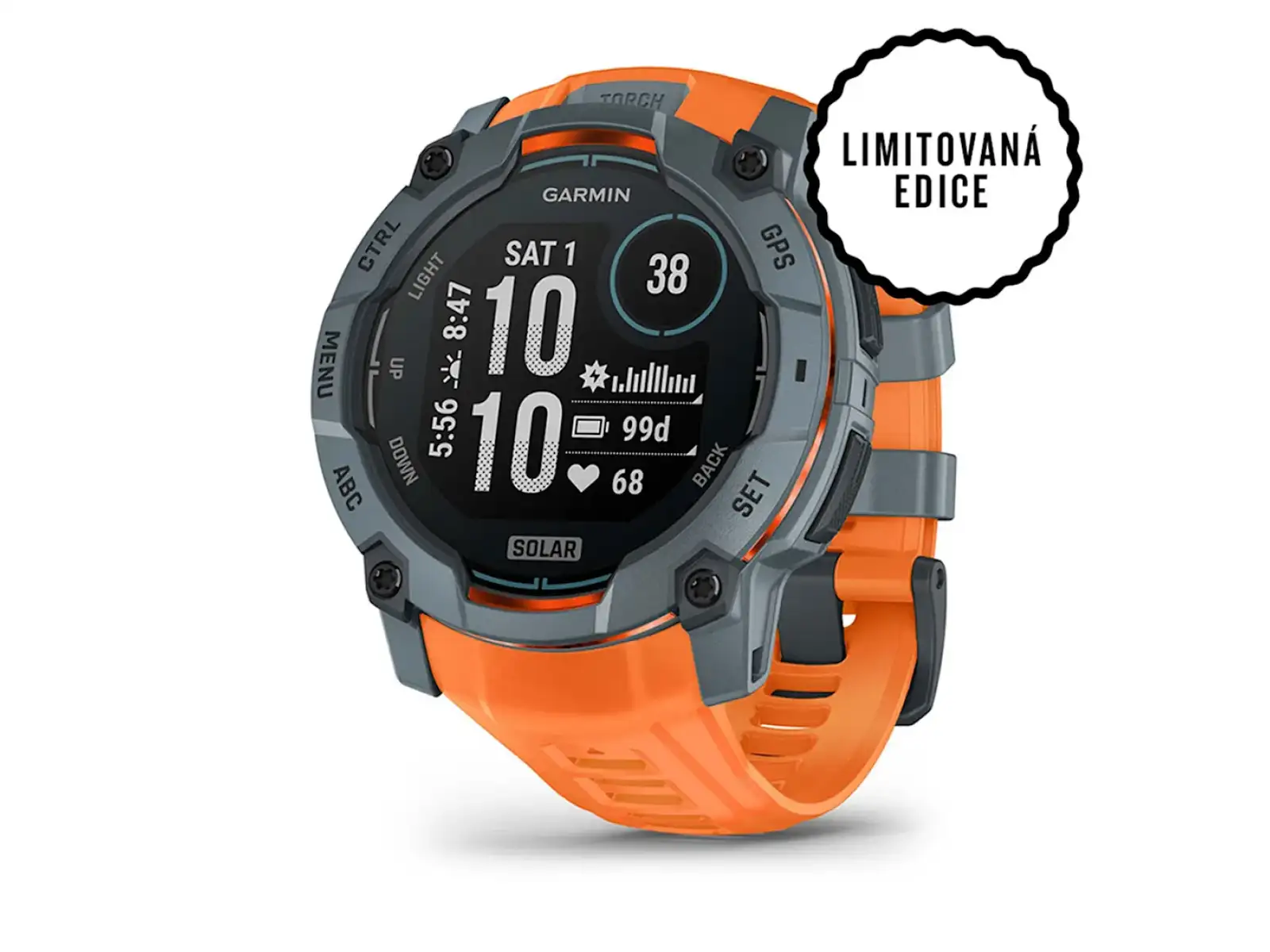 Garmin Instinct 3 Solar 50 mm smart hodinky Twilight/Solstice remienok
