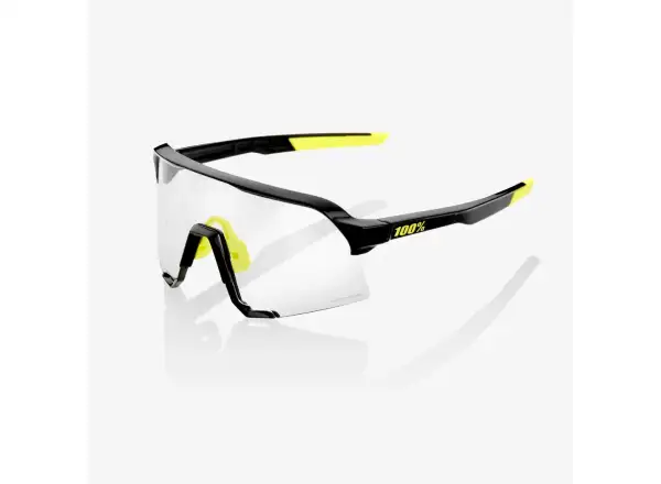 100% športové slnečné okuliare S3 Gloss Black/Photochromic