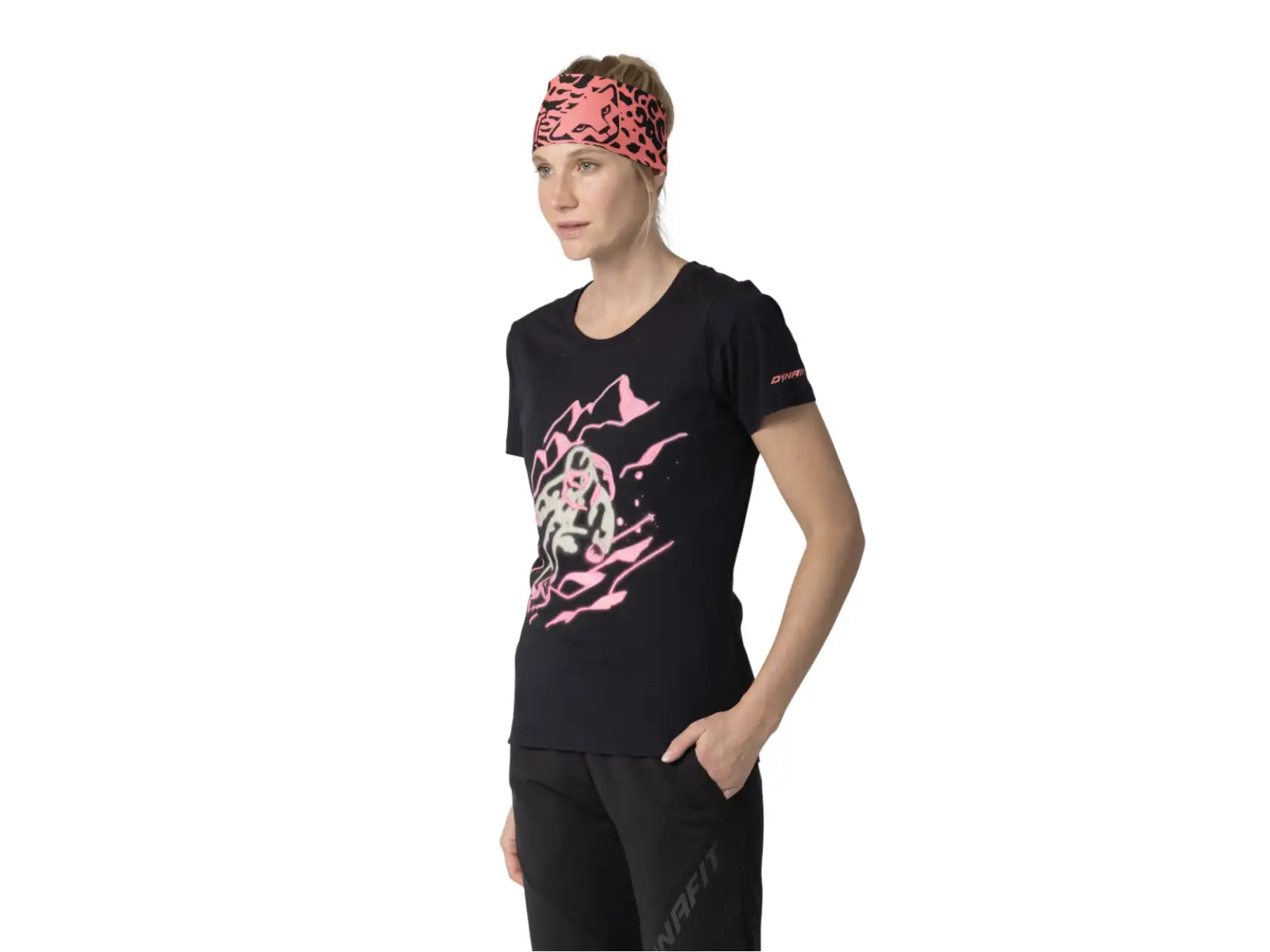 Dynafit Blacklight Cotton dámske tričko krátky rukáv Black Out