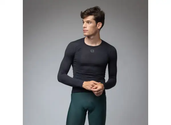 Alé Intimo Merino pánske spodné tričko dlhý rukáv Black