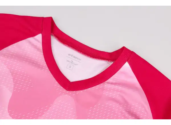 Etape Roxy dámsky voľný dres krátky rukáv ružová/biela