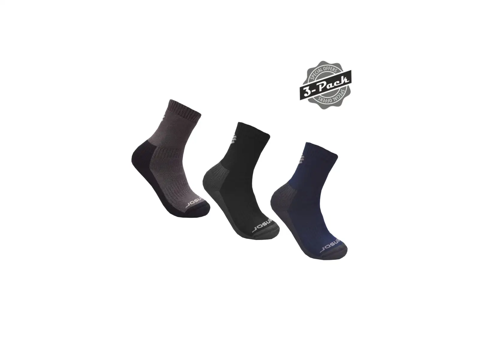 Sensor Treking 3-pack ponožky sivá / čierna / modrá