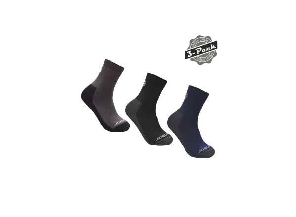 Sensor Treking 3-pack ponožky sivá / čierna / modrá